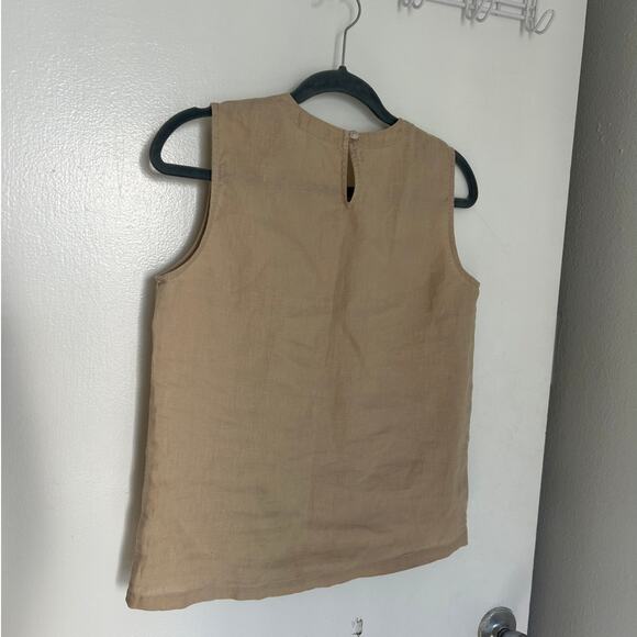 Quince 100% European Linen Tank Flax - Picture 8 of 9